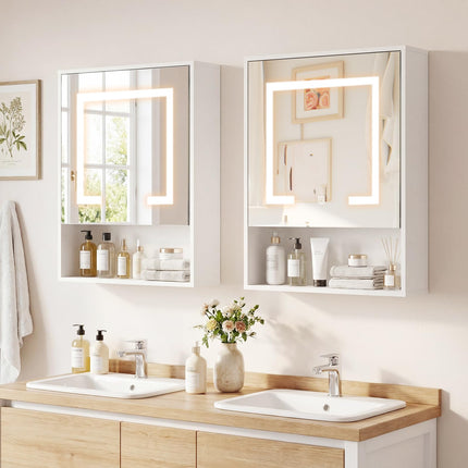 Dreamade 24"x18" Medicine Cabinet with Mirror and Lights