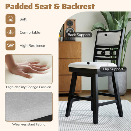 Dreamade 25" Bar Stools Set of 2/4 Modern Counter Height Tall Chairs