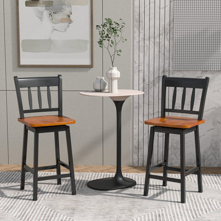 30.5 Inch Rubber Wood Bar Chairs - Dreamade