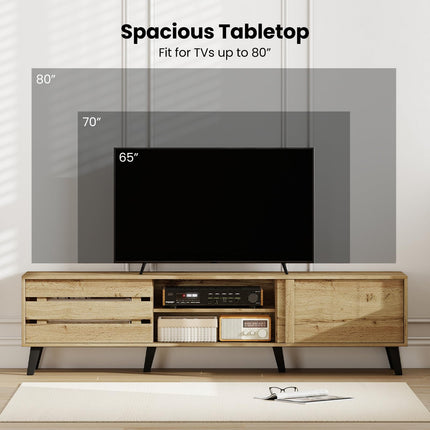Dreamade Mid Century Modern TV Stand for 65-80 Inch TV