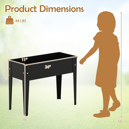 Dreamade Metal Raised Garden Bed with Legs(24”x11”x18”)