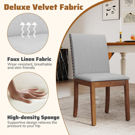 Dreamade Upholstered Dining Chairs Set for Restaurant