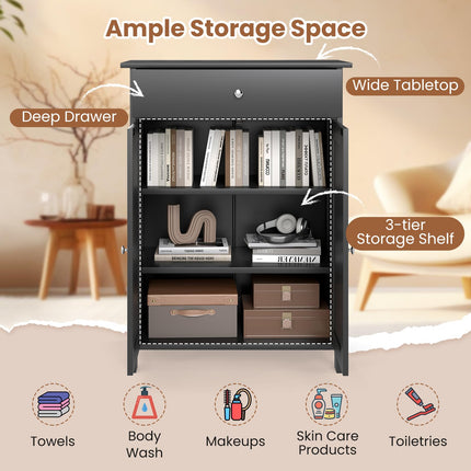 Dreamade Freestanding Bathroom Storage Cabinet