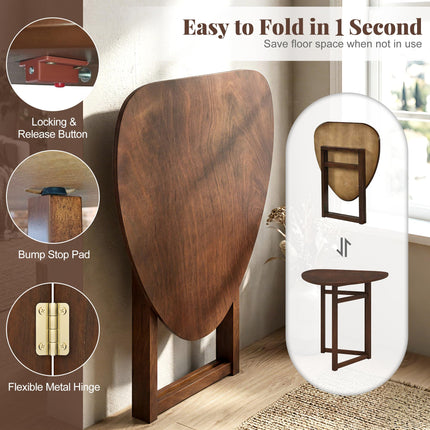 Dreamade 31.5" Folding Dining Table for 2-3 Drop Leaf Dinner Table