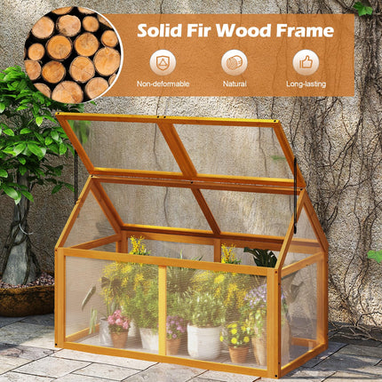 Dreamade Portable Raised Flower Planter Protection with Transparent Panels & Adjustable Roof