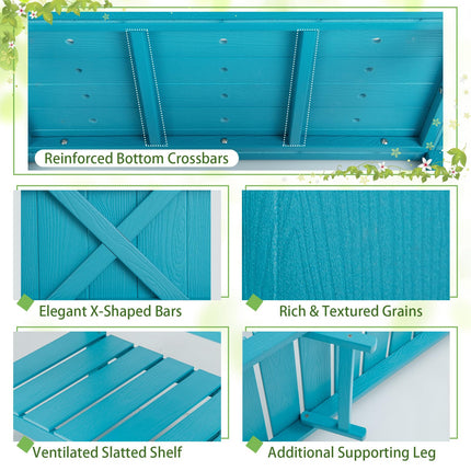 Dreamade HIPS Raised Garden Bed, Elevated Planter Box w/Legs, Storage Shelf, Drain Holes