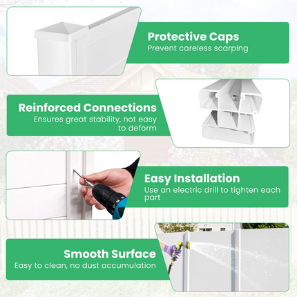 Trash Can Enclosure with 3 Stakes - Dreamade