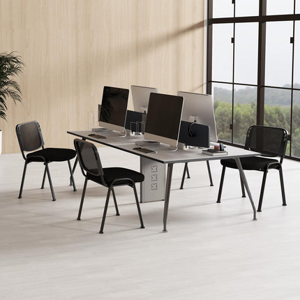 Dreamade Set of 5 Stackable Conference Chairs with Mesh Back
