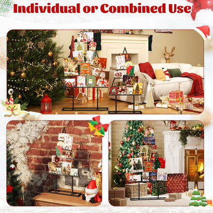 Dreamade 2 Pack Christmas Tree Photo Holder with 36 Round Clips