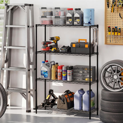 Dreamade 4-Tier/5-Tier Metal Storage Shelving Unit with V-Shaped Wire Rack