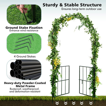 Dreamade Garden Arbor Trellis with Door