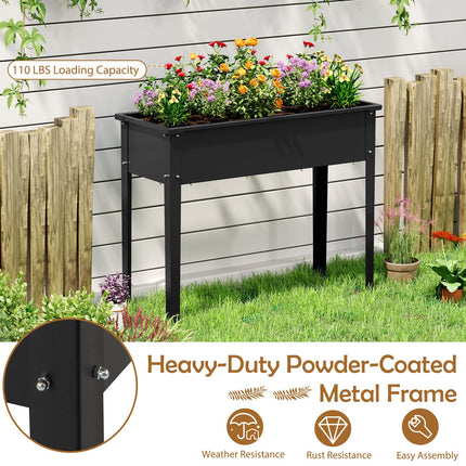Dreamade Metal Raised Garden Bed with Legs(40”x16”x32”)