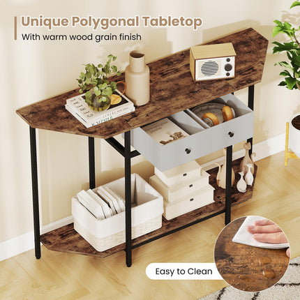 Dreamade 51" Console Table with 2 Drawers Freestanding Sofa Tables Behind Couch
