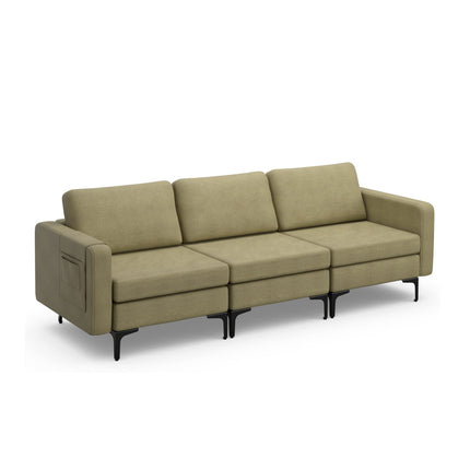 Dreamade 3 Seat Sectional Sofa Couch, 94.5" L Modular Sleeper