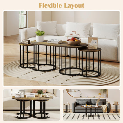 Dreamade Nesting Coffee Table Set of 3