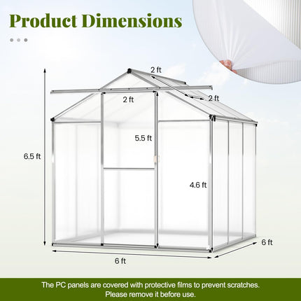 Dreamade Outdoor Large Walk-in Green House w/ Rain Gutter