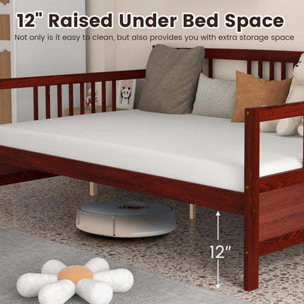Dreamade Full Size Daybed, Wooden Daybed Sofa Bed Frame with Wood Slat Support for Kids Teens (Full)