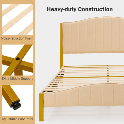 Dreamade Full Size Upholstered Bed Frame