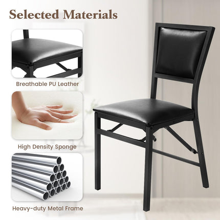 Metal Folding Chair Dining Chairs Home Restaurant Furniture - Dreamade