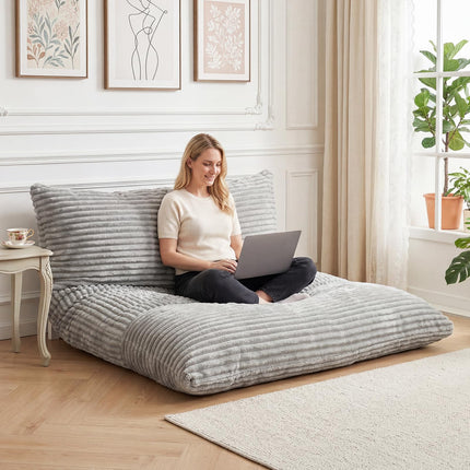 Dreamade Bean Bag Chair for Adults | Stuffed Floor Sofa w/Machine-washable Corduroy Cover