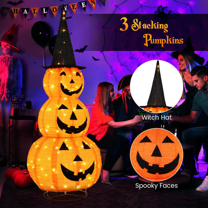 Dreamade 5 FT Halloween Light Up Pumpkin Decoration