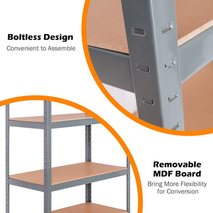 Storage Shelving Rack Utility Shelf 5-Tier | Heavy Duty 2750LBS Garage Shelves Shelving