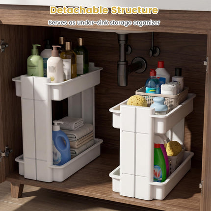 Dreamade 4-Tier Slim Rolling Storage Cart for Kitchen