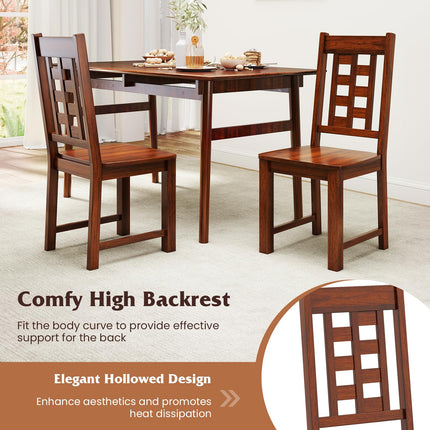 Dreamade Kitchen Chair with Solid Rubber Wood Frame