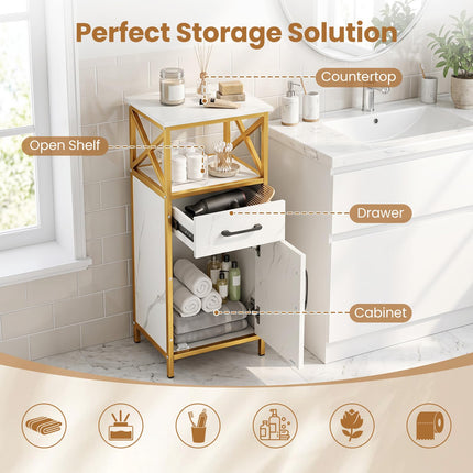 Dreamade Bathroom Storage Cabinet with Drawer