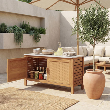 Dreamade Acacia Wood Outdoor Cabinet