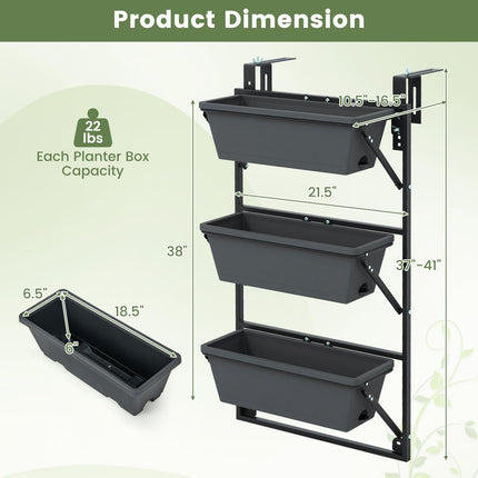 Dreamade Vertical Raised Garden Bed, Hanging & Wall-Mounted Planter Garden Boxes