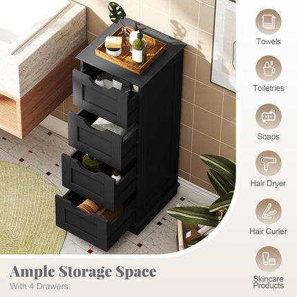 Dreamade Bathroom Storage Cabinet with 4 Drawers