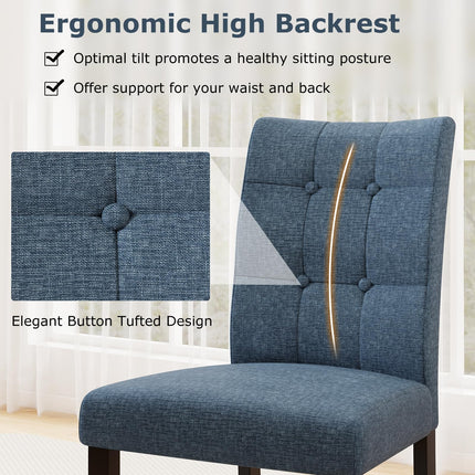 Dreamade Upholstered Dining Chairs Set for Restaurant