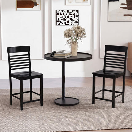 Dreamade Dining Chair Set of 2/4 with Footrests and Solid Wood Frame