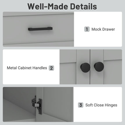 Dreamade 24” Undermount Bathroom Cabinet with Ceramic Basin