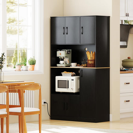 Dreamade 71" Kitchen Pantry Cabinet with 4 Storage Cabinet