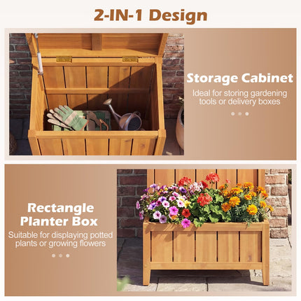 Dreamade Outdoor Planter with Storage Box