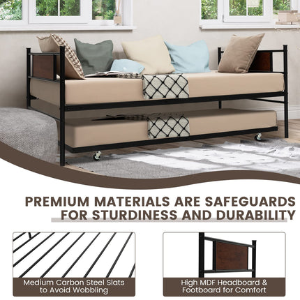 Dreamade Twin Daybed with Pullout Trundle