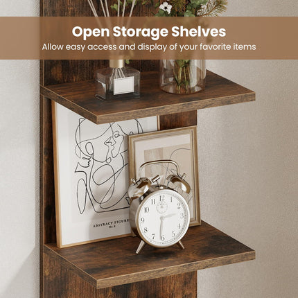 Dreamade 5-Tier Wall Mounted Shelf Unit with Wood Grain