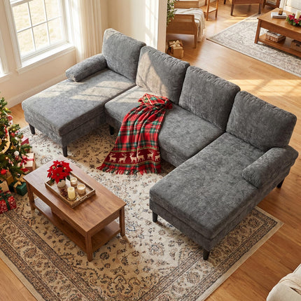 Dreamade Sectional Couch for Living Room U-Shaped Sofa