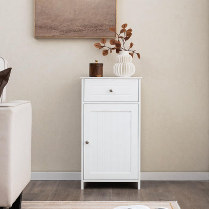 Dreamade Floor Bathroom Storage Cabinet Freestanding Cabinet with Drawer