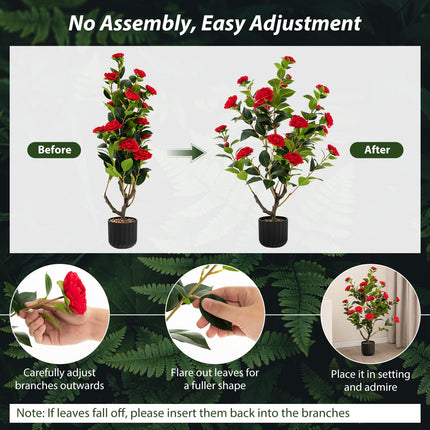 38" Artificial Camellia Tree - Dreamade