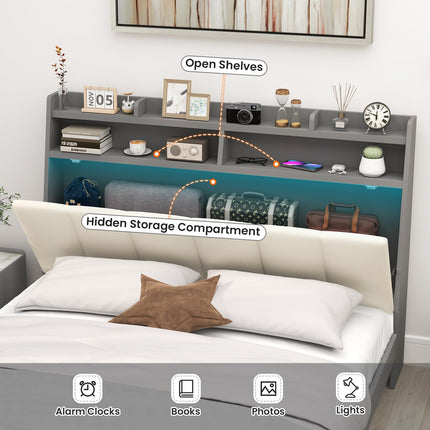 Dreamade Full Size Bed Frame with Storage