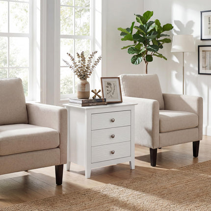 Dreamade 3-Drawer Night Stand Set 1/2 22’’ Compact Sofa End Couch Side Table