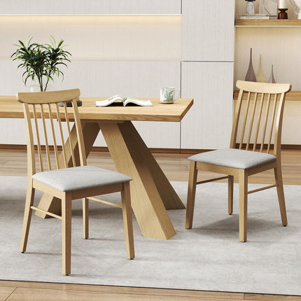 Dreamade Dining Chairs Set of 2/4 w/Rubber Wood Frame