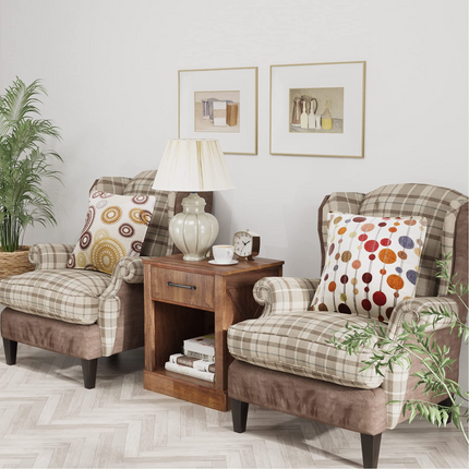 Wooden Sofa Side Table for Bedroom Office Study
