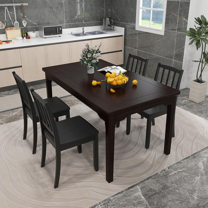 Dreamade Farmhouse Dining Chairs Set of 2/4, Modern Kitchen Chairs w/Rubber Wood Legs & Curved Backrest