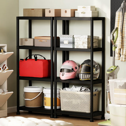 Dreamade 4-Tier Heavy-Duty Plastic Storage Shelves (24" x 12.5" x 53")