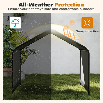 Dreamade Outdoor Dog Shade Shelter Canopy 4'x 4'x 3.5' Waterproof Pet Tent with PU Coating