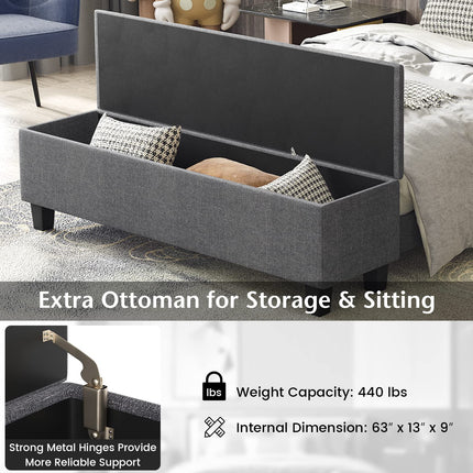 Bed Frame with Ottoman Storage - Dreamade